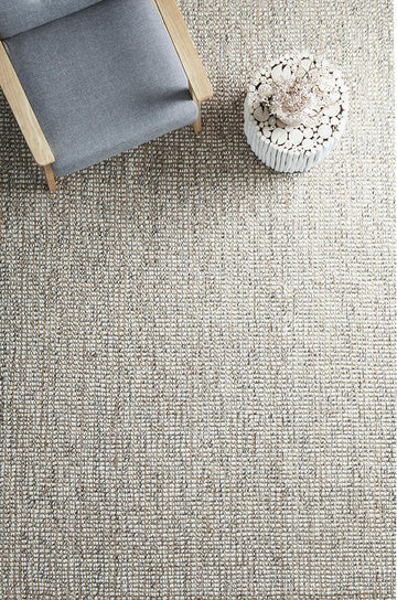 Arabella Wool and Jute Grey Floor Rug