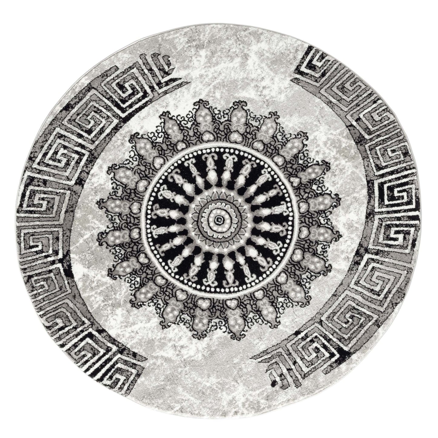 Boston Grey Round Rug