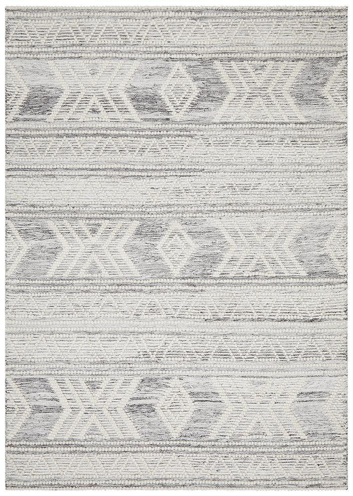 HUDSON SILVER HAND WOVEN TRIBAL RUG