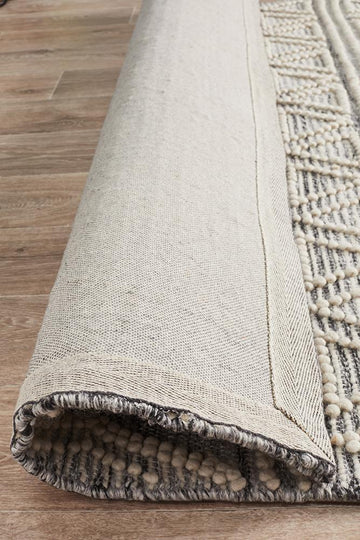HUDSON SILVER HAND WOVEN TRIBAL RUG