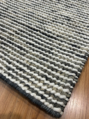 ASHLEY STEEL IVORY HAND WOVEN FLOOR RUG