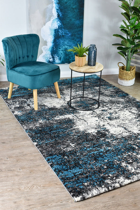 Dahlia 651 White Turquoise Rug