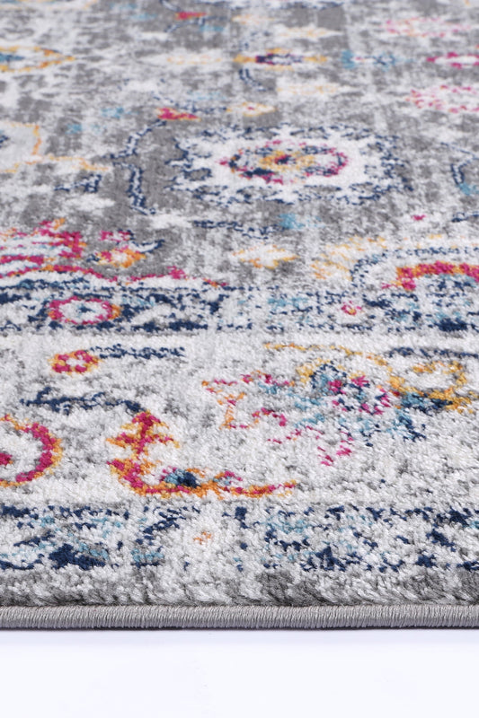 Provence Somerset Grey Multi Traditional Rug - PROV19