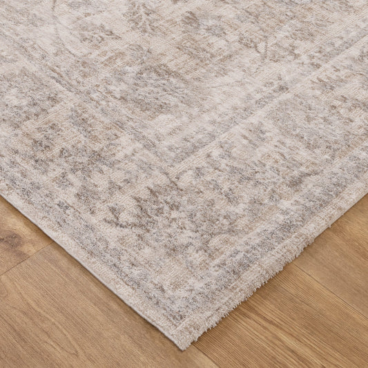 Solenne Beige & Blue Transitional Rug - S300