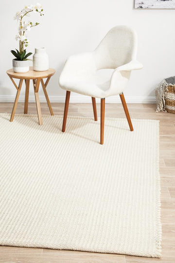 NATURAL CARLO FELTED WOOL BLEND RUG