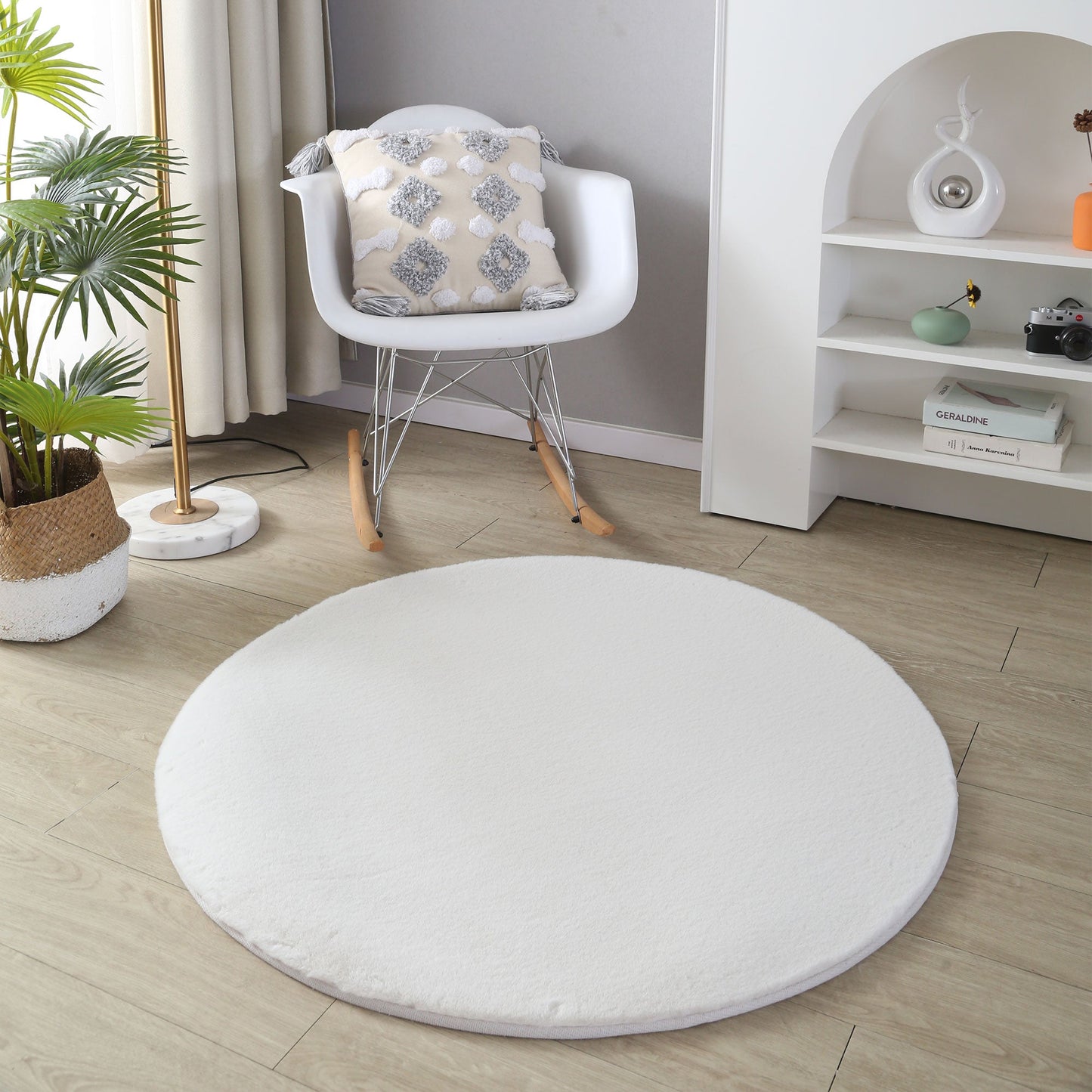 Faux Fur White Rug