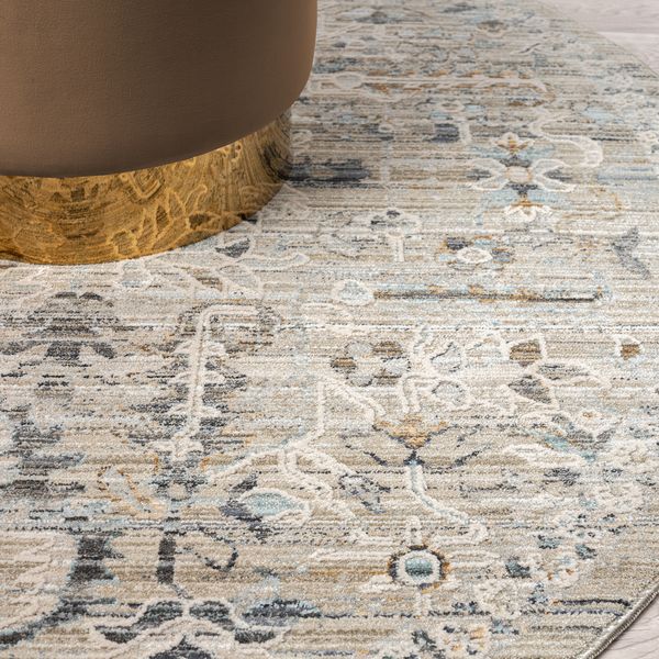 Aubrey Taupe Round Rug