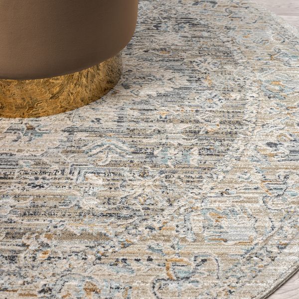 Aubrey Taupe Round Rug
