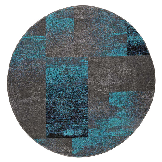 Aspen Blue Round Rug