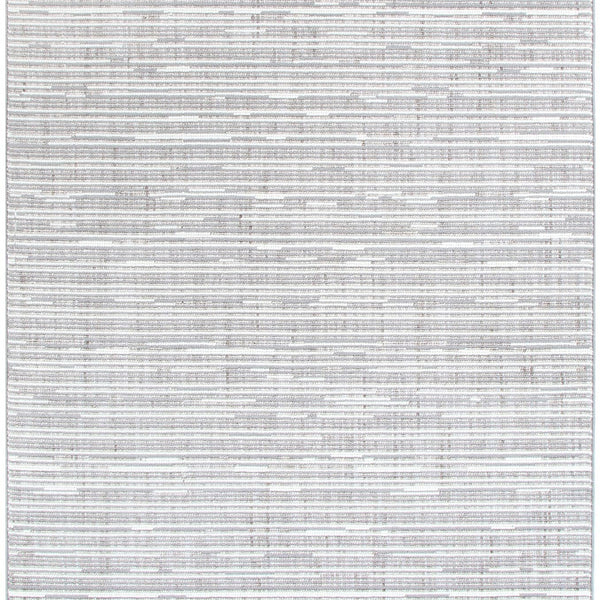 Berno Silver Ivory Loop Lines Rug - B006