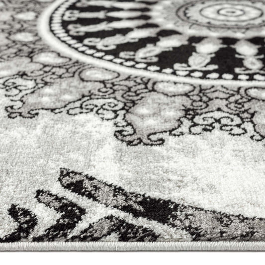 Boston Grey Round Rug
