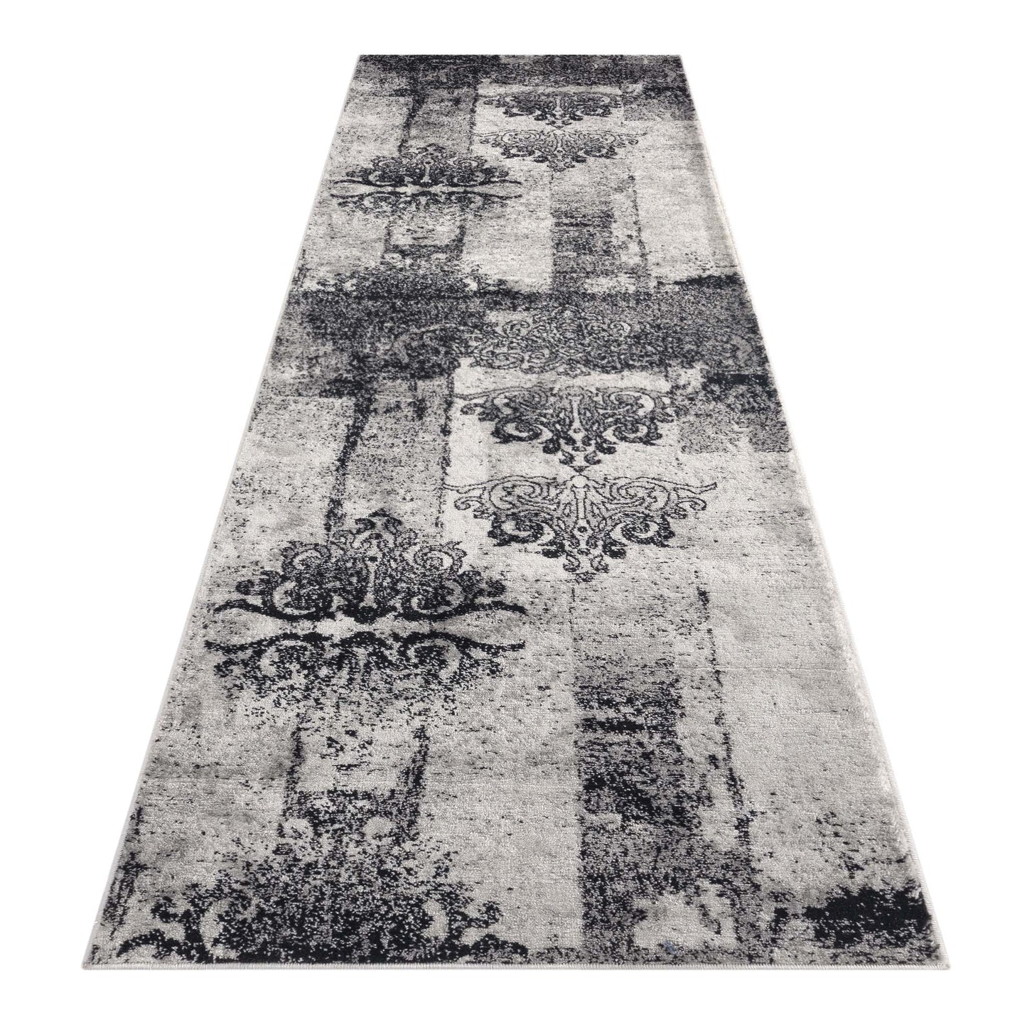 Boston Grey Hallway Runner Rug