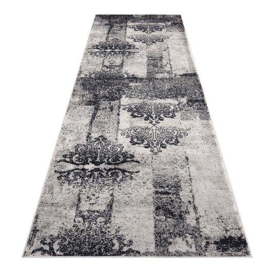 Boston Grey Hallway Runner Rug