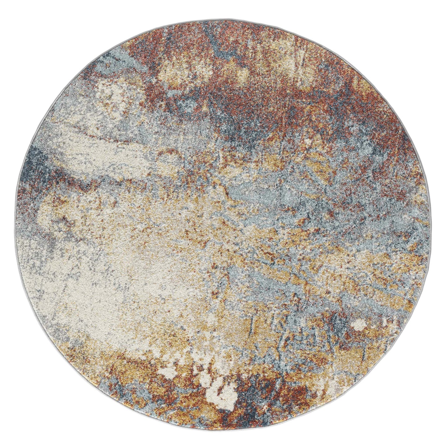 Canyon Grey Round Rug