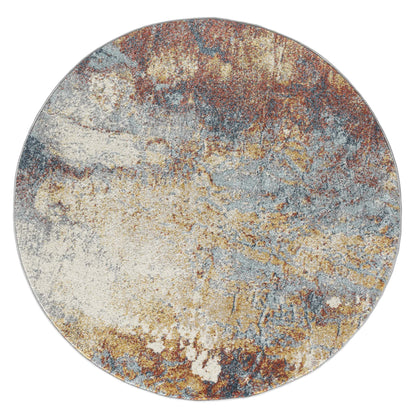 Canyon Grey Round Rug
