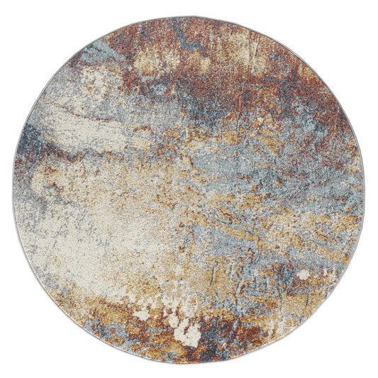 Canyon Grey Round Rug