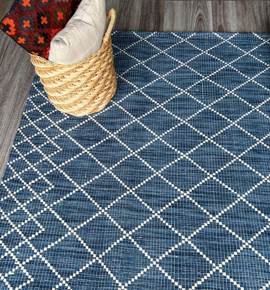 Cross Blue Rug