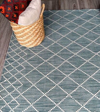 Cross Teal Rug