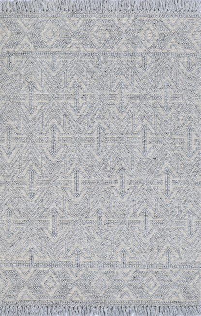 Diego Tribal Grey Wool Rug - DIEG02