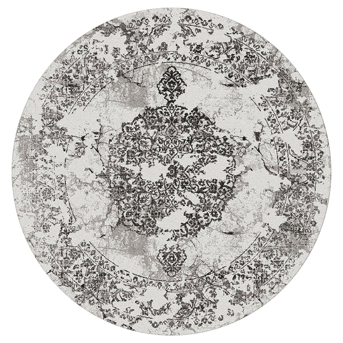 Desire Grey Round Rug