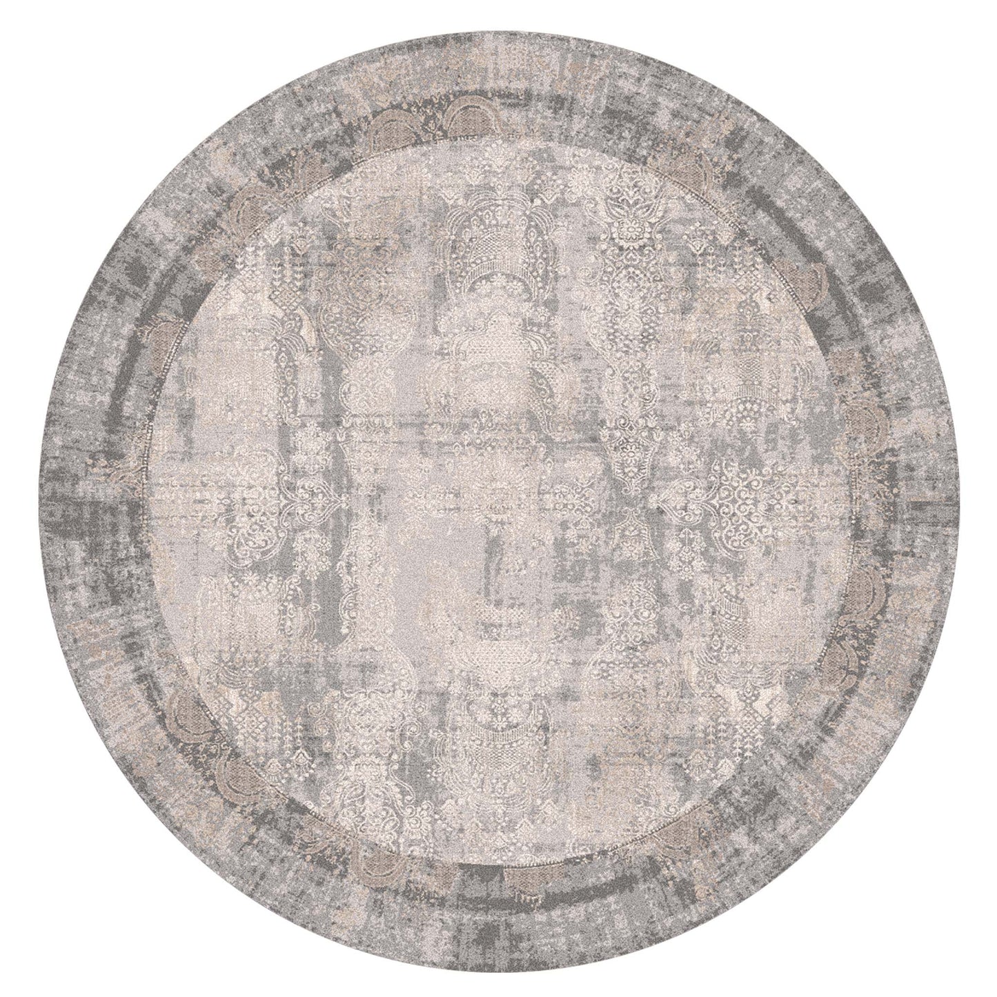 Envy Grey Round Rug