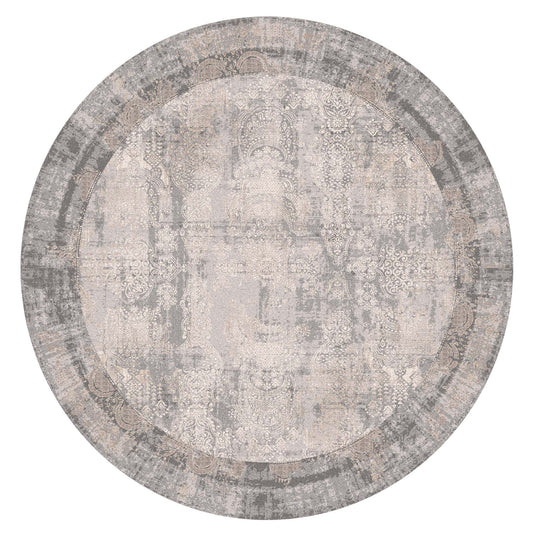 Envy Grey Round Rug