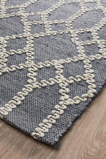 HUDSON TRIBAL BLUE FLOOR RUG