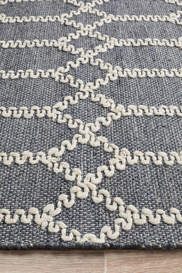 HUDSON TRIBAL BLUE FLOOR RUG