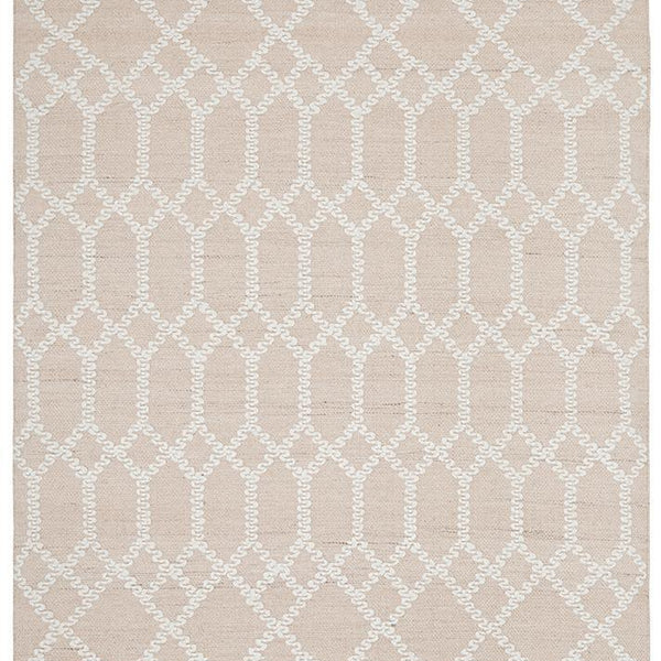 HUDSON TRIBAL TRELLIS NUDE SOFT PINK RUG