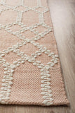 HUDSON TRIBAL TRELLIS NUDE SOFT PINK RUG