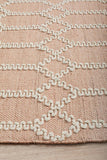 HUDSON TRIBAL TRELLIS NUDE SOFT PINK RUG