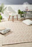 HUDSON TRIBAL TRELLIS NUDE SOFT PINK RUG