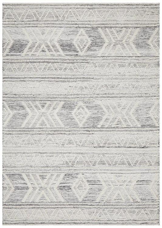 HUDSON SILVER HAND WOVEN TRIBAL RUG