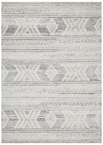 HUDSON SILVER HAND WOVEN TRIBAL RUG