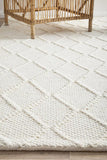 Alexia White Hand Woven Floor Rug
