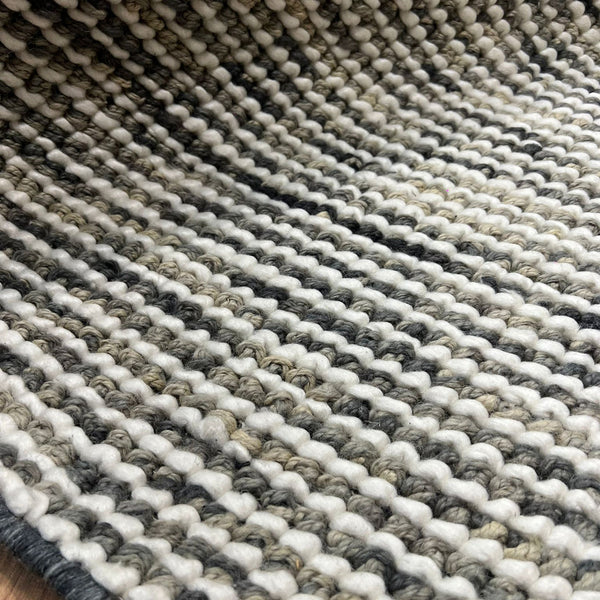 ASHLEY STEEL IVORY HAND WOVEN FLOOR RUG