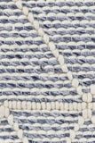 Albona Blue White Wool Rug