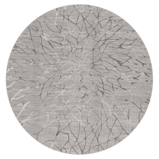 Lotus Grey Round Rug