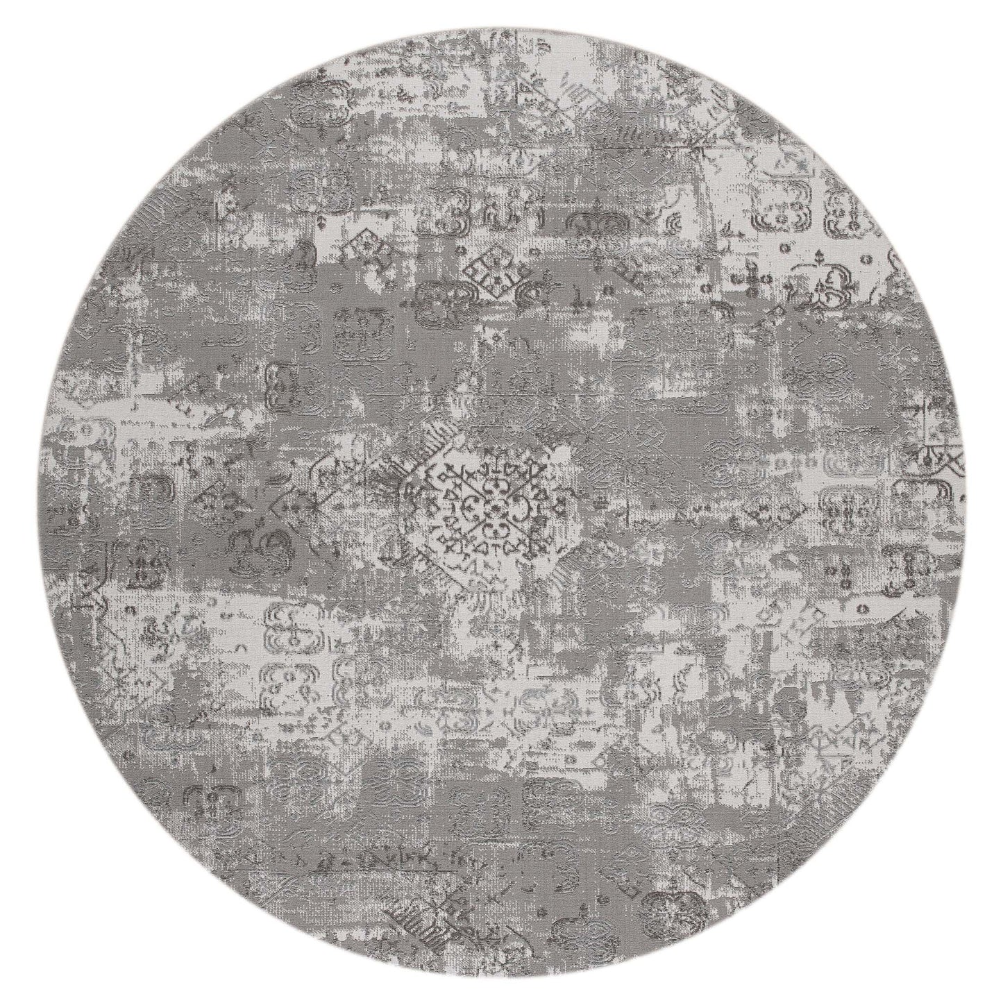 Lotus Grey Round Rug