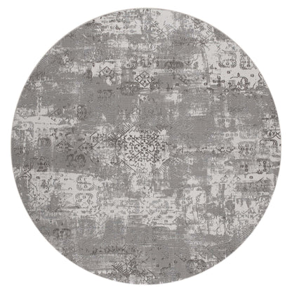 Lotus Grey Round Rug
