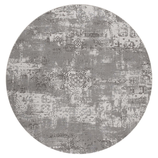Lotus Grey Round Rug