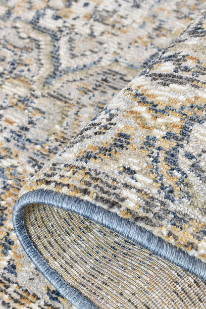 Medina Dark Blue Runner Rug 0318A