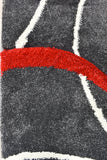 Dahlia 798 Dark Grey Red Rug