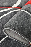 Dahlia 798 Dark Grey Red Rug
