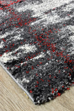 Dahlia 347 Light Grey Red Rug