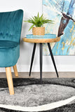 Dahlia 37 Dark Grey White Runner