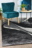 Dahlia 37 Dark Grey White Rug