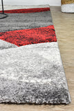 Dahlia 298 Dark Grey Red Rug