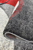 Dahlia 300 Light Grey Red Rug