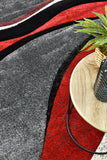 Dahlia 300 Light Grey Red Rug